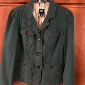 Gap Green Cotton Jacket Size 10